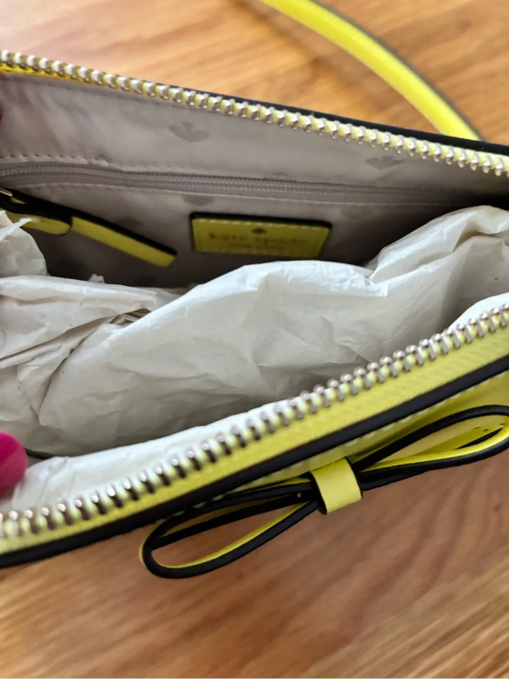 Brand New Kate spade New York Lemon Yellow Bow Crossbody Bag